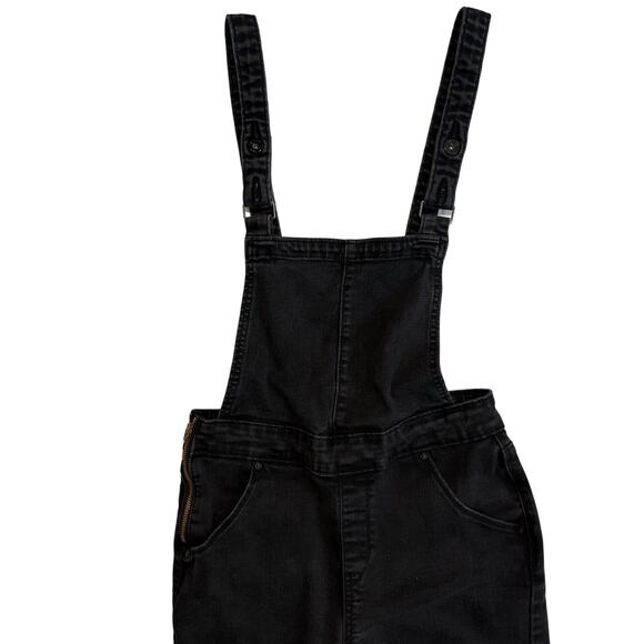 Levi's Black Denizen Jean Overalls Jumpsuit Women's Small Slim Ankle Crop - Picture 7 of 12